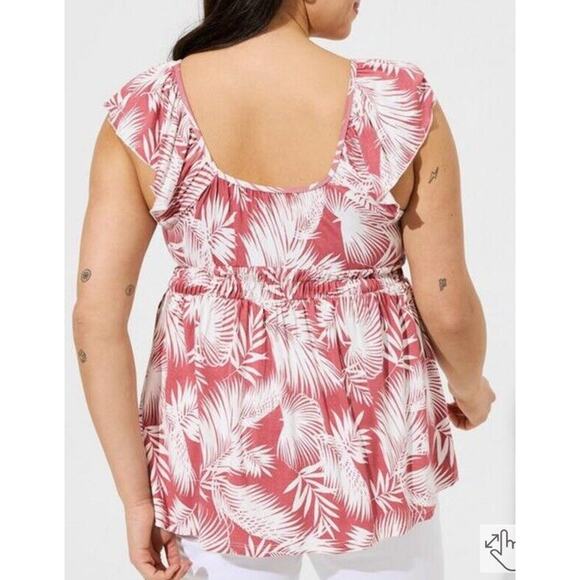 New Torrid Super Soft Cinched Waist Babydoll Tank Dusty Rose 2X Item 40290425 - Picture 2 of 7